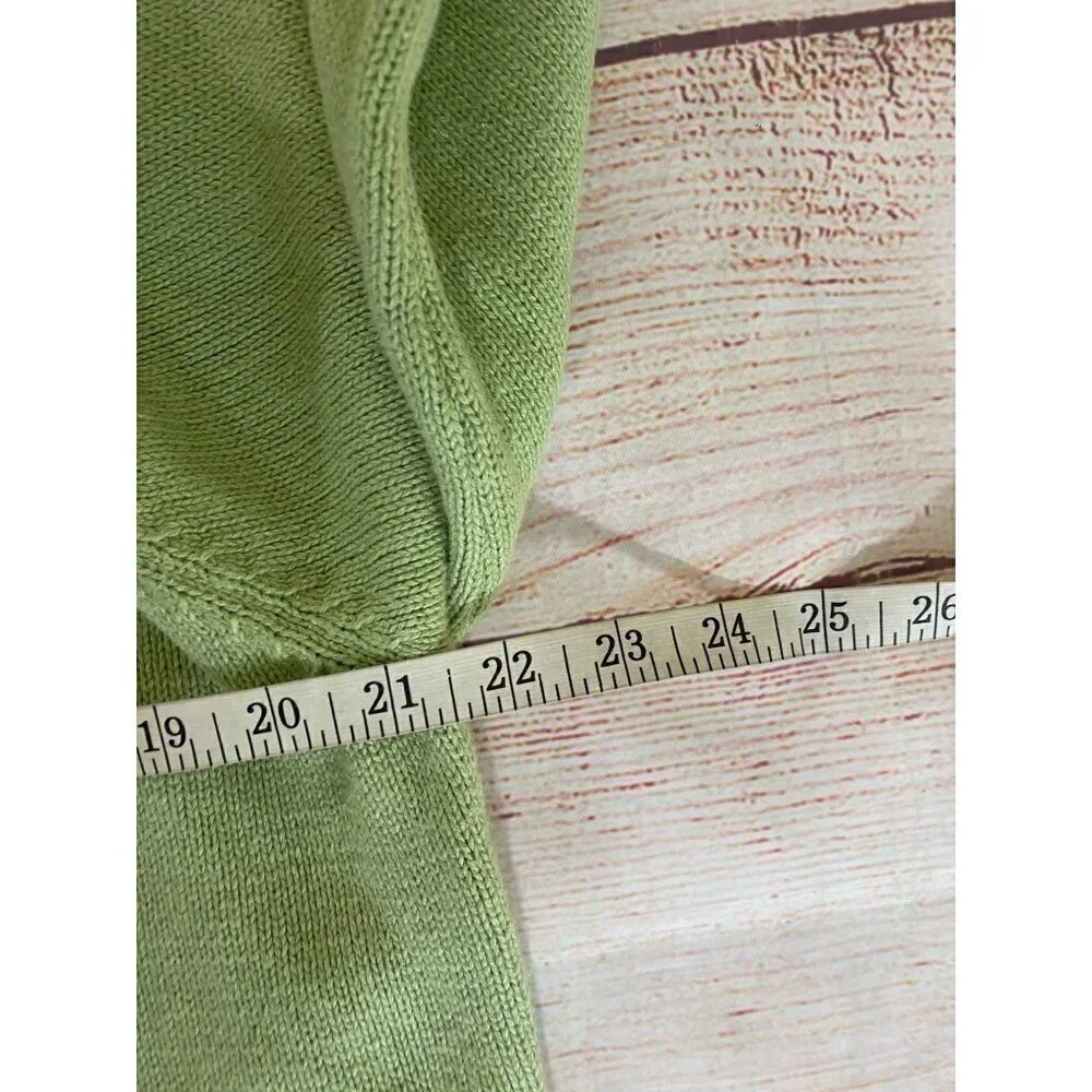 NWT Vintage Storybook Knits Green Floral Knit Button Front Cardigan - Large - Picture 7 of 12